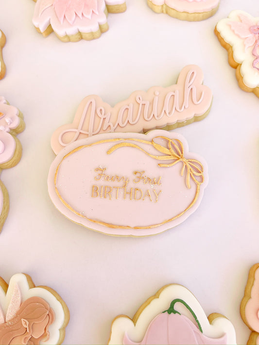 Fairy First Birthday Plaque - Debosser and Cutter