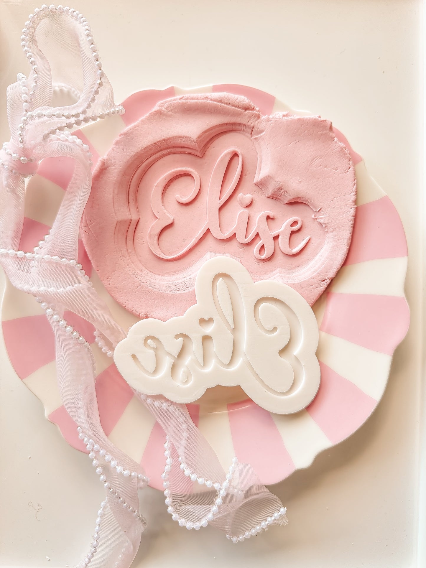 Heart Font Custom Name Set - Debosser and Cutter
