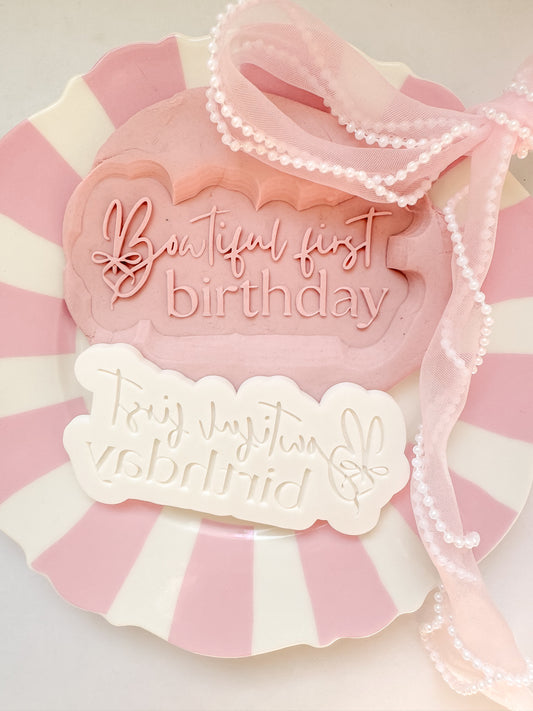 Bowtiful first birthday- Debosser and Cutter