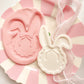 Blank bow bunny scallop plaque - Debosser and Cutter
