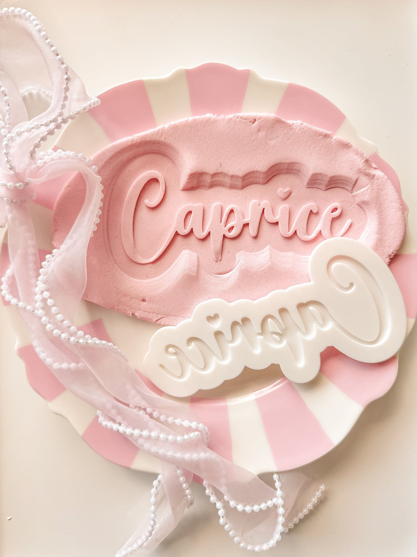 Heart Font Custom Name Set - Debosser and Cutter