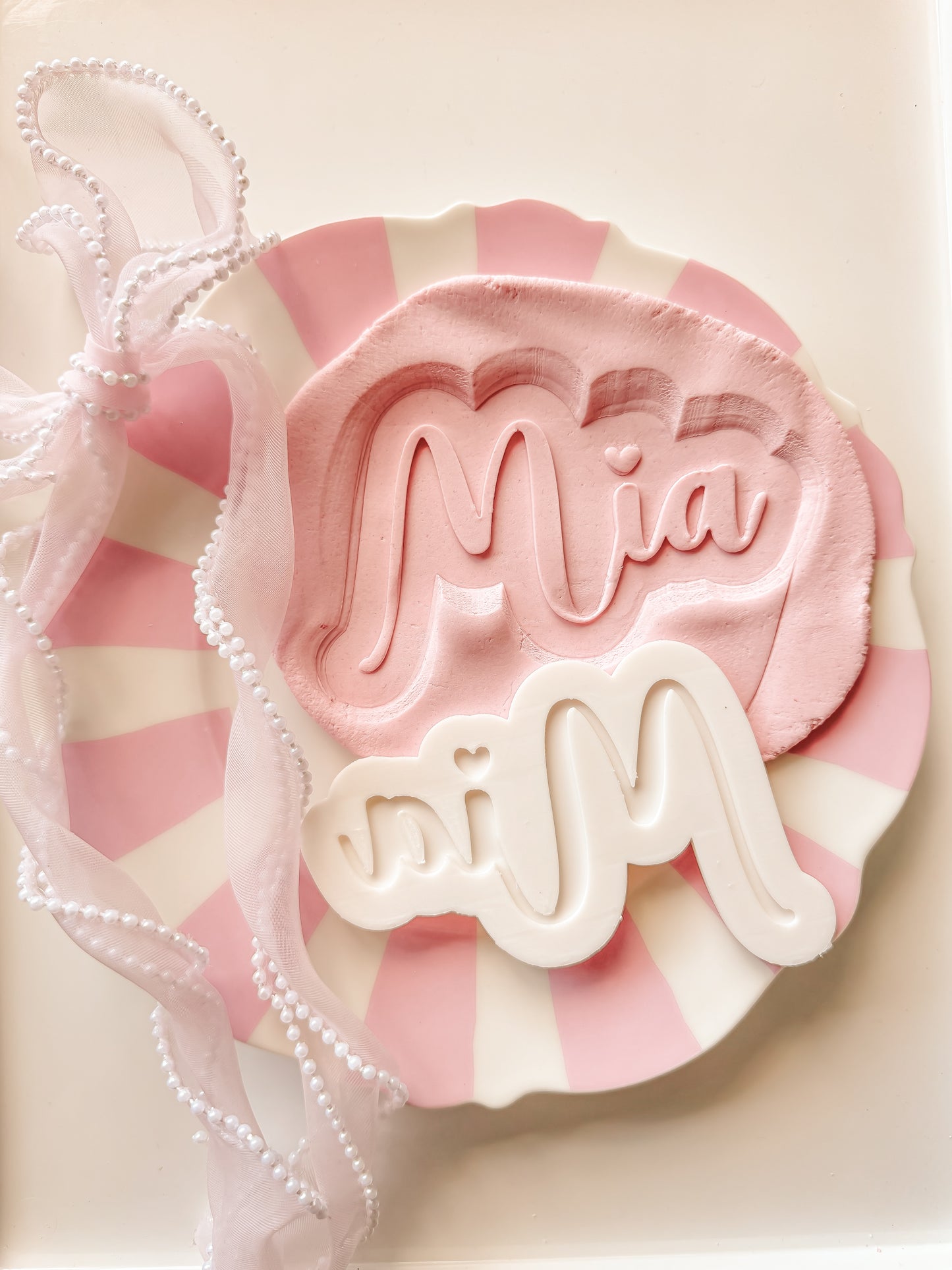 Heart Font Custom Name Set - Debosser and Cutter