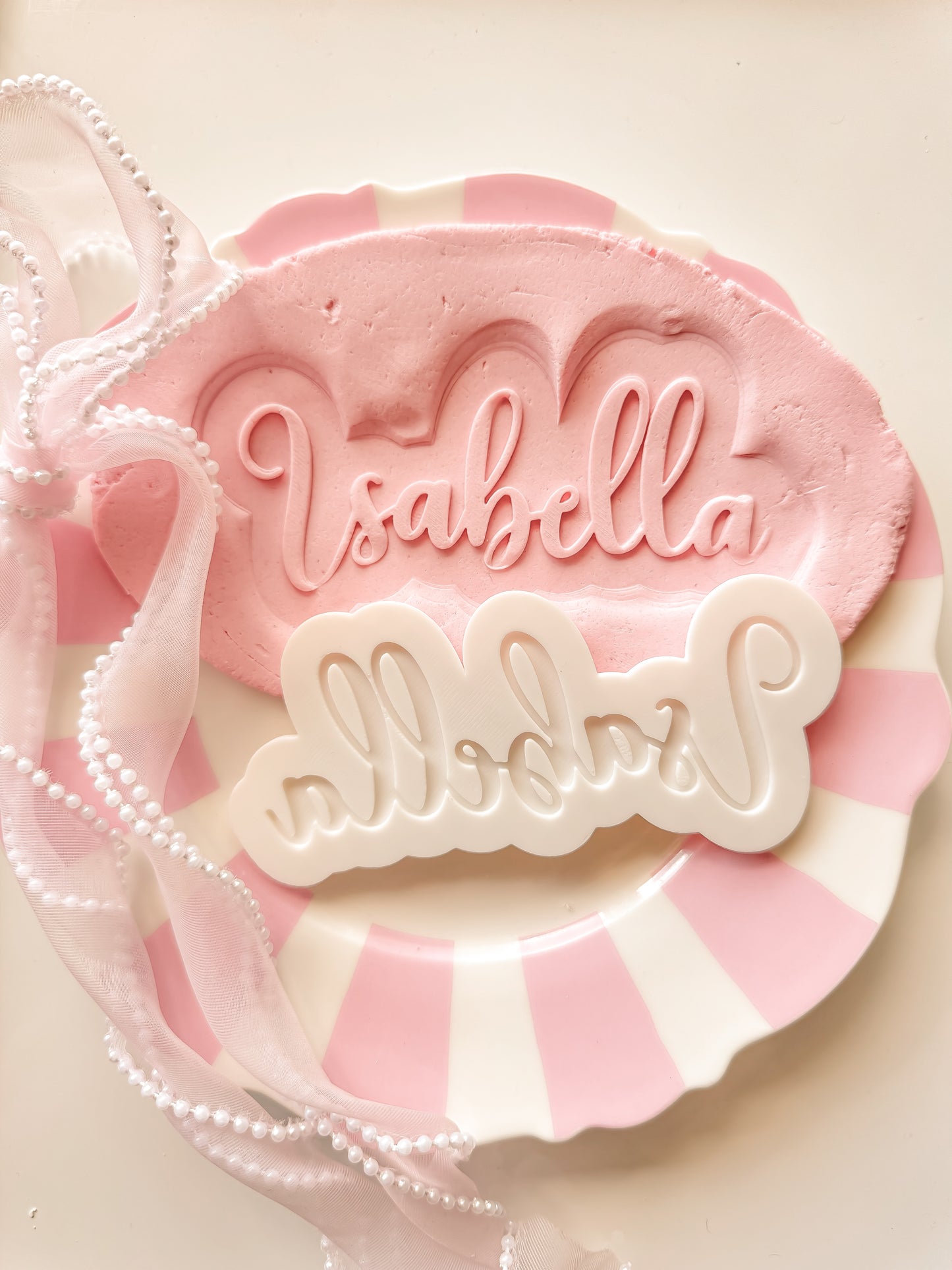 Heart Font Custom Name Set - Debosser and Cutter