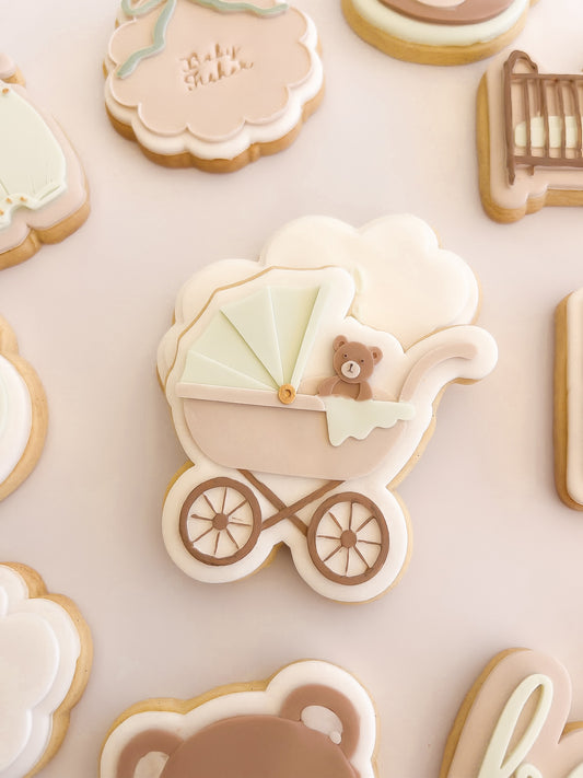 Pram with Teddy - Debosser and Cutter