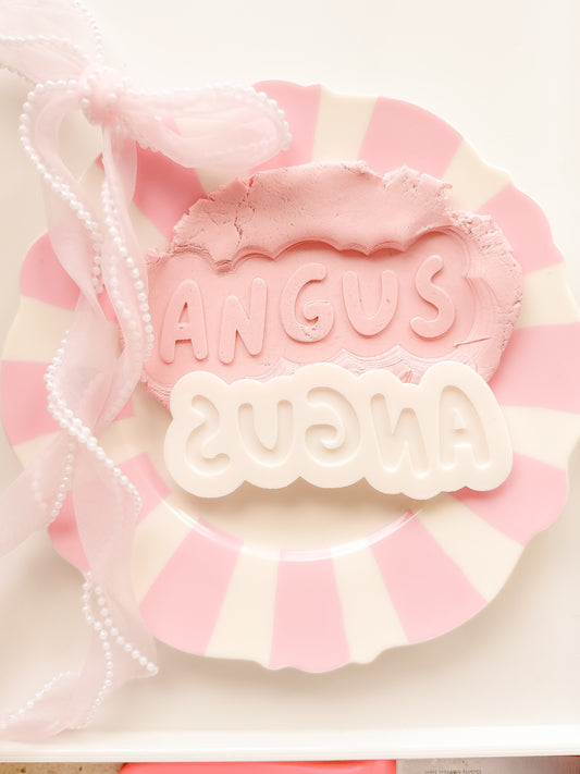 Custom Bubble Font Name Set - Debosser and Cutter
