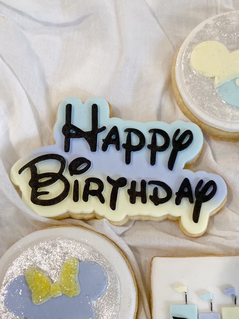 Happy Birthday D Font - Debosser and Cutter