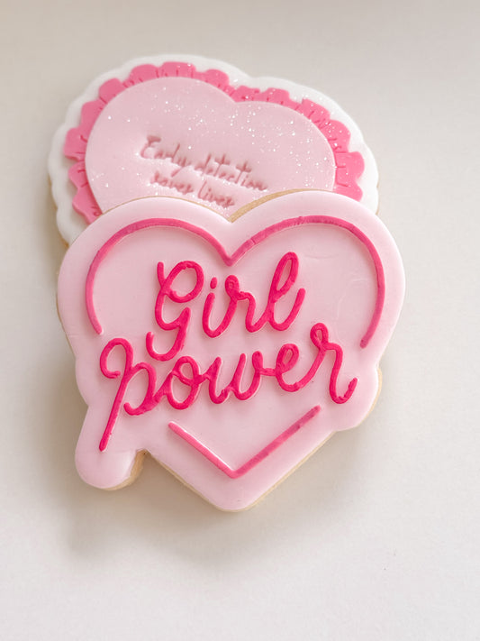 Girl Power Heart - Debosser and Cutter