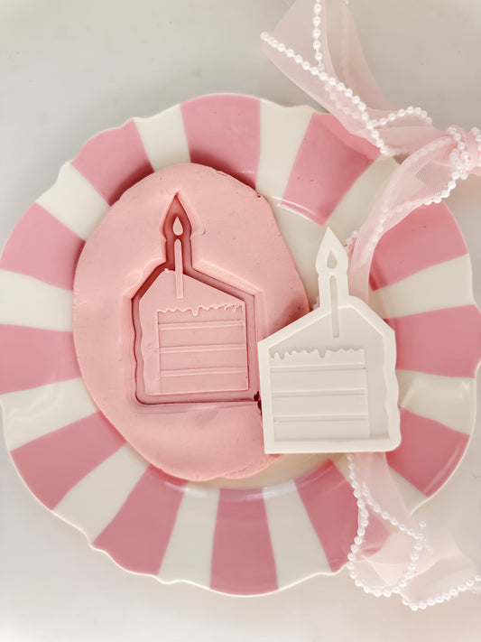 Birthday Cake Slice - Debosser and Cutter