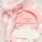 Blue Jean baby bow plaque - Debosser and Cutter