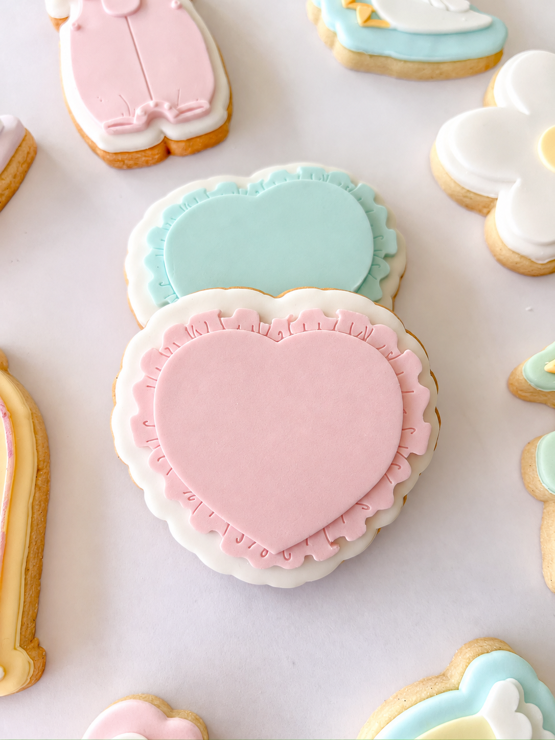 Blank Ruffle Heart style 1 - Debosser and Cutter